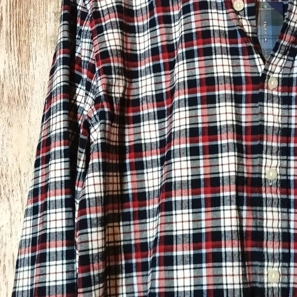 Tommy Hilfiger men's plaid flannel cotton/elastin classic fit button down medium - Picture 6 of 14